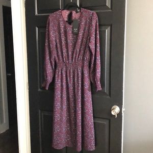 ASOS brand Floral midi dress with ruched waist